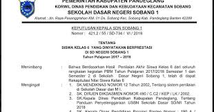 Contoh surat keputusan peringkat kelas. Surat Keterangan Siswa Berprestasi Tahun 2021 Sdn Sobang 1