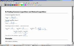 The constant e is an irrational and transcendental number, which has a value equal to 2.718281828459. Common And Natural Logarithm Video Lessons Examples And Solutions
