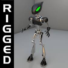 Cpkb Robot Rigged 3d Model Flatpyramid In 2020 3d Model Robot Model