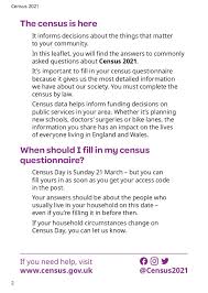The information provided throughout the census questionnaire should reflect each person's situation on may 11, 2021, unless the questions specify otherwise. Census 2021 Your Questions Answered Fair Oak Horton Heath Parish Council
