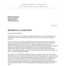 Bewerbung Als Erzieherin Erzieher Bewerbung Co