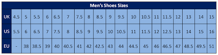 size guide ridgways