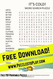 Increase your vocabulary and exercise your brain! Cold Word Search Puzzle Kids Word Search Word Search Puzzles Printables Free Printable Word Searches