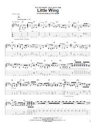 Little Wing Sheet Music Jimi Hendrix Guitar Tab Jimi Hendrix Guitar Guitar Chords For Songs Guitar Tabs Songs