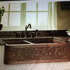 copper apron front farmhouse sink