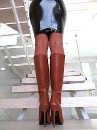 leder hohe stiefel braun italy damen schuhe r49 boots leather high heels 35 45 hohe stiefel stiefel lederstiefel