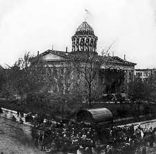 Lincoln S Funeral At The Old State Capitol 1865 Springfield Illinois Court Abraham Lincoln Presidential Library Lincoln Assassination Abraham Lincoln Family