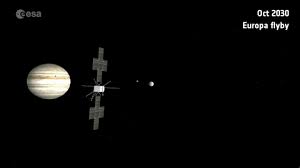 (astronomy) a moon of jupiter. Esa Juice S Europa Flyby
