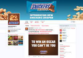 Play the mars wrigley never stop summering game to win 1. Snickers Oscar Tweet Concept On Behance
