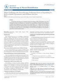 Pdf Major Challenges The Physiotherapy Profession Faces In Expanding Its Role In Health Prevention And Wellness Services