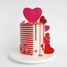 Hearts Galore Valentines Day Cakes Drip Cakes Cute Birthday Cakes