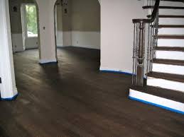 Rebecca1678 Newly Stained Floor 50 Ebony 50 Antique Brown Grey Framed Mirrors Stairs Feature Wall Grey Accent Wall