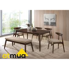 Atmua Kola Dining Set 1 Table 4 Chair 1 Bench Chair Chair Table Dining