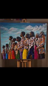 My newest piece called "Bonded In Sisterhood" An original 24x30 Acrylic  mixed media piece