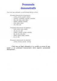 În ceea ce priveşte declinarea statutului adjectival al acestor forme morfologice,. Referat Pronumele Demonstrativ 330865 Graduo
