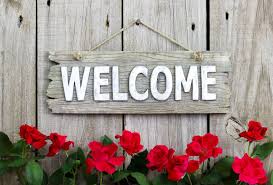 Welcome Sign Red Flower Stock Photos ...