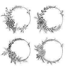 Set Bloemenkransen Van Vodoleyka Op Vectorstock Geschikt Voor Stickers Bloem Bloemenkransen Enkelbandje Tatoeages Bloemen Tekenen