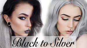 Dyeing naturally black hair a beautiful silver color is more difficult. How To Black To Silver Hair Step By Step Evelina Forsell Youtube