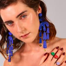 Ruth Earrings in Emerald, Moss and Minty Grey (+ colours) — Shock of Grey