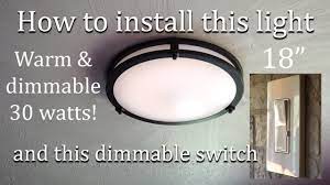Once finished, check to see that gently tighten the new bolts through the base plate to attach it to the mounting strap in your ceiling. Replacing Old Kitchen Light With New Led Flush Mount Ceiling Light And Dimmer Youtube