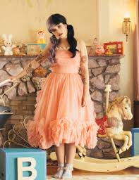 Melanie Martinez Peach Cocktail Party Homecoming Prom Dress Pity Party Melanie Martinez Outfits Melanie Martinez Melanie Martinez Dress