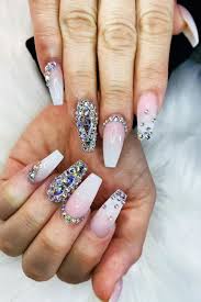 Pink To White Ombre Coffin Nails Nail And Manicure Trends Instead of striking tips, the colors are blended into ombre art.