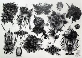 American Traditional Tattoo Flash Black And White Aaron Ashworth Traditional Black Tattoo Traditional Tattoo Black And Grey Flash Tattoo