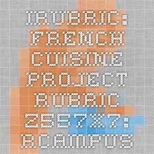 Irubric French Cuisine Project Rubric Z557x7 Rcampus Presentation Rubric Rubrics Science Poster