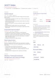 He needs to interpret data influencing investment decisions, so that he may offer reliable and accurate information to management and recommend course of actions. Top Market Research Resume Examples Samples For 2021 Enhancv Com