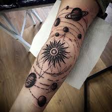 50 Amazing Sun Tattoo Ideas With Great Symbolic Meaning Pattern Tattoo Planet Tattoos Sun Tattoo