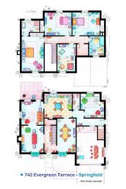 The Simpsons Simpson S House Floor Plan 742 Evergreen Terrace Springrfield By Inaki Aliste Lizarralde Floor Plan Drawing Tv Show House Show Home