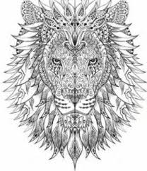 Lion With Mandala Type Face Lion Coloriage Coloriage Difficile Coloriage Mandala