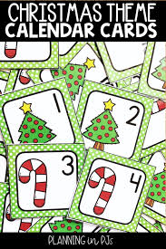 December Calendar Cards For Christmas Classroom Calendar Christmas Calendar Calendar Numbers