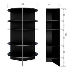 Weißer runder kugel marmor schrank rundknopf. Bucherregal Tower O 100 Cm Rund Eschenholz Schwarz Wandregal Schrank New Maison Esto Ihr Grosser Mobel Online Shop