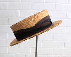 Vintage 1920s Resistol Straw Boater Hat Straw Boater Straw Boater Hat Boater Hat