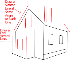 Once placed line the ruler up with the x on the side of the paper and trace a line to it, do this for twice, one for each x. How To Draw A House With Easy 2 Point Perspective Techniques How To Draw Step By Step Drawing Tutorials
