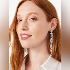 NWT Kate Spade Silver-Tone Shimmy Fringe Earrings