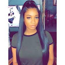 Pin By Shari Fowlkes On My Polyvore Finds Black Ponytail Hairstyles Weave Ponytail Hairstyles Ponytail Styles
