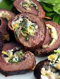 Elk Steak Roulade With Artichoke Hearts Wild Game Cuisine Elk Meat Recipes Elk Recipes Deer Recipes