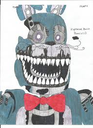 I created a 'nightmare world' for the nightmare animatronics and i'm sure i lost a bit of. Nigthmare Bonnie Fnaf Drawings Fnaf Coloring Pages Freddy S Nightmares
