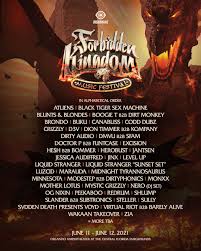 There are hundreds of festivals in florida each year celebrating art, music, seafood, possums, and worms. Forbidden Kingdom Music Festival 2021 Lineup Tickets Schedule Dates Spacelab Festival Guide