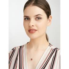 Forever Facets Jewelry Platinum Over Sterling Silver Simulated Garnet Paw Print Necklace, Women's, Size: One Size