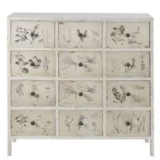 Commodes, tables, bibliothèques, assises buffets et bien d'autres encore sont présents sur la rubrique dédiée. Kommode Mit 12 Schubladen Mit Blumenmuster Elfenbeinfarben Herboriste Maisons Du Monde
