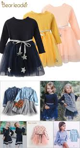 Bear Leader Girls Dress Pentagram Princess Dress Brand Girls Clothes Children Clothing European And Girl Outfits Kids Outfits Dress Brands