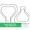 Rose paper flower template and materials: 1