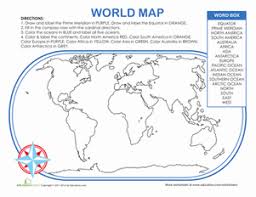 World Map Activity Worksheet Education Com Map Activities Social Studies Worksheets Geography Worksheets
