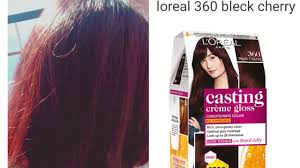 This hair dye is often confused with dark brown or a purplish red. L Oreal Casting Creme Gloss Hair Colour 360 Black Cherry Review Youtube