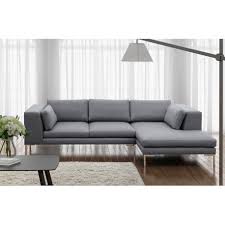 Salon de design moderne avec canapé gris. Canape D Angle Oceania I Gris Design