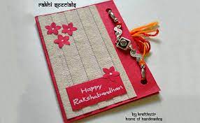 Add decorative gemstones, chains, and mirrors to your rakhi so it stands out during the ceremony. Creative Diy Raksha Bandhan Greeting Card Ideas