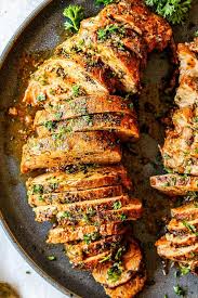 Best Baked Pork Tenderloin With Garlic Herb Butter Video In 2020 Baked Pork Best Pork Tenderloin Recipe Baked Pork Tenderloin